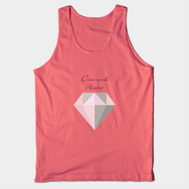 Diamond heart Tank Top by AliJun